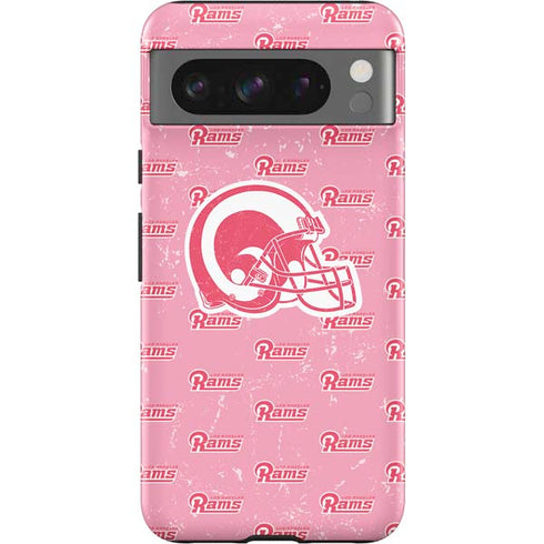 NFL Los Angeles Rams Pink Logo Blast Google Pixel 8 Pro Impact Case